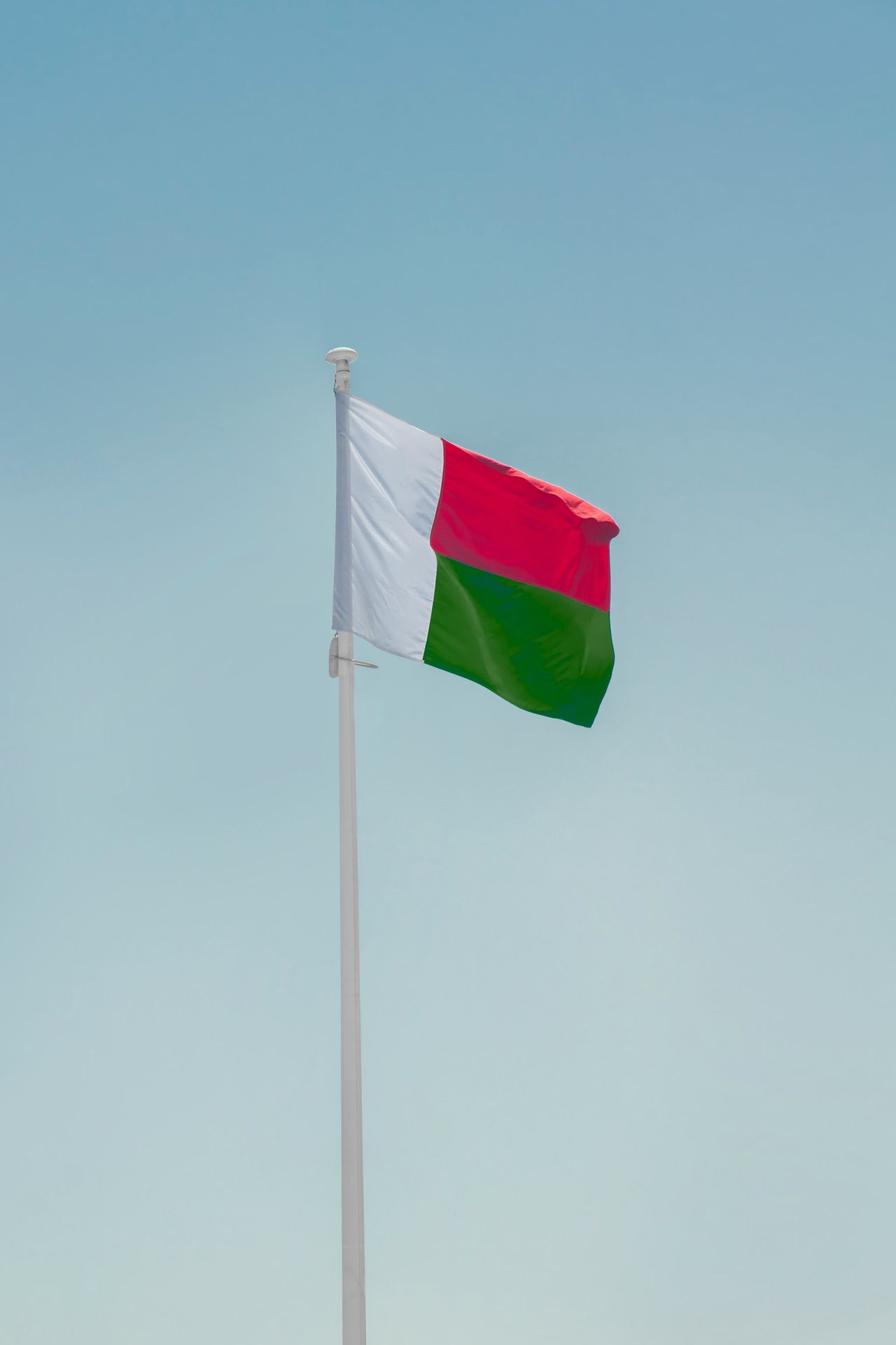 a flag on a pole