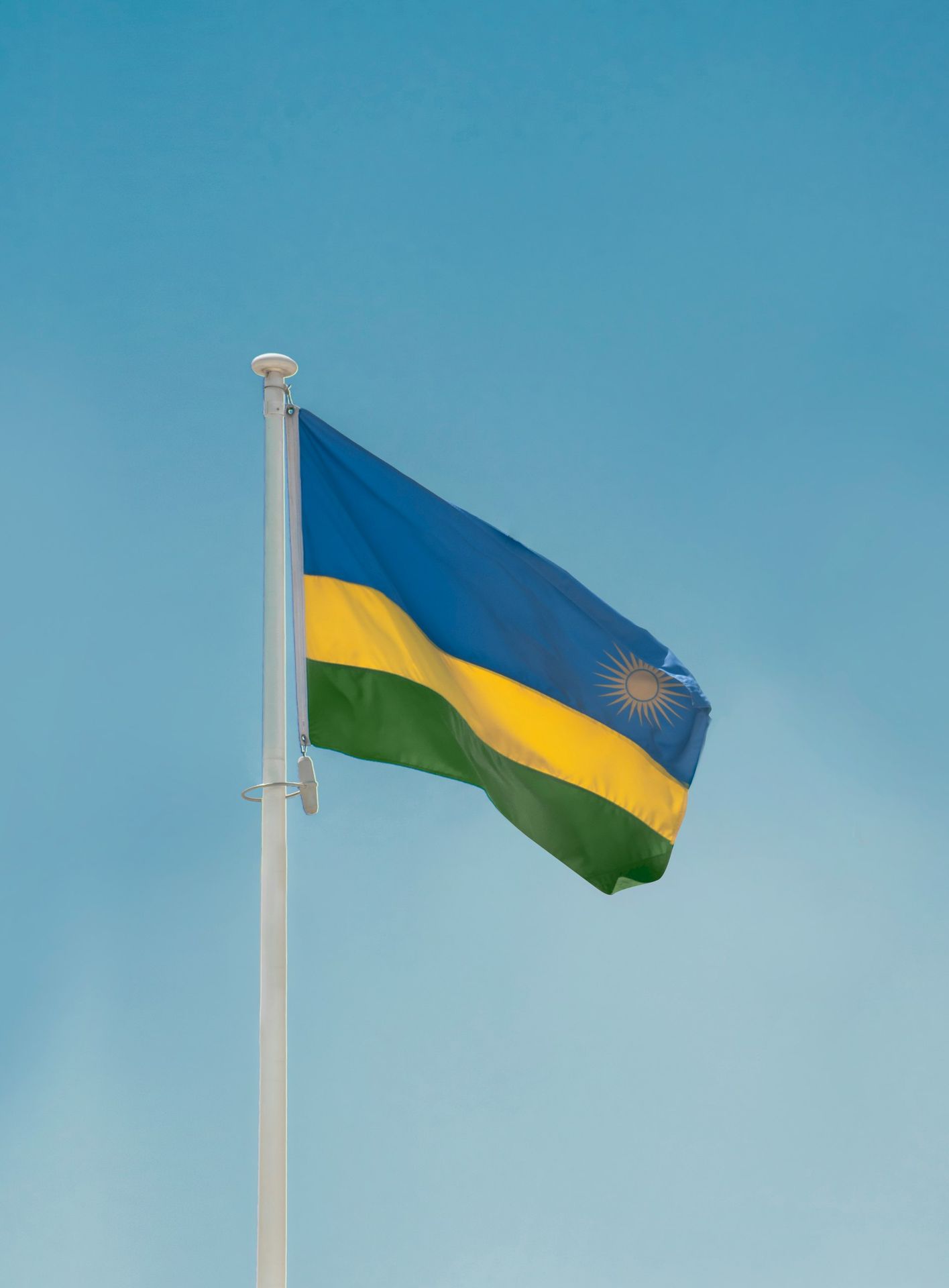 a flag on a pole